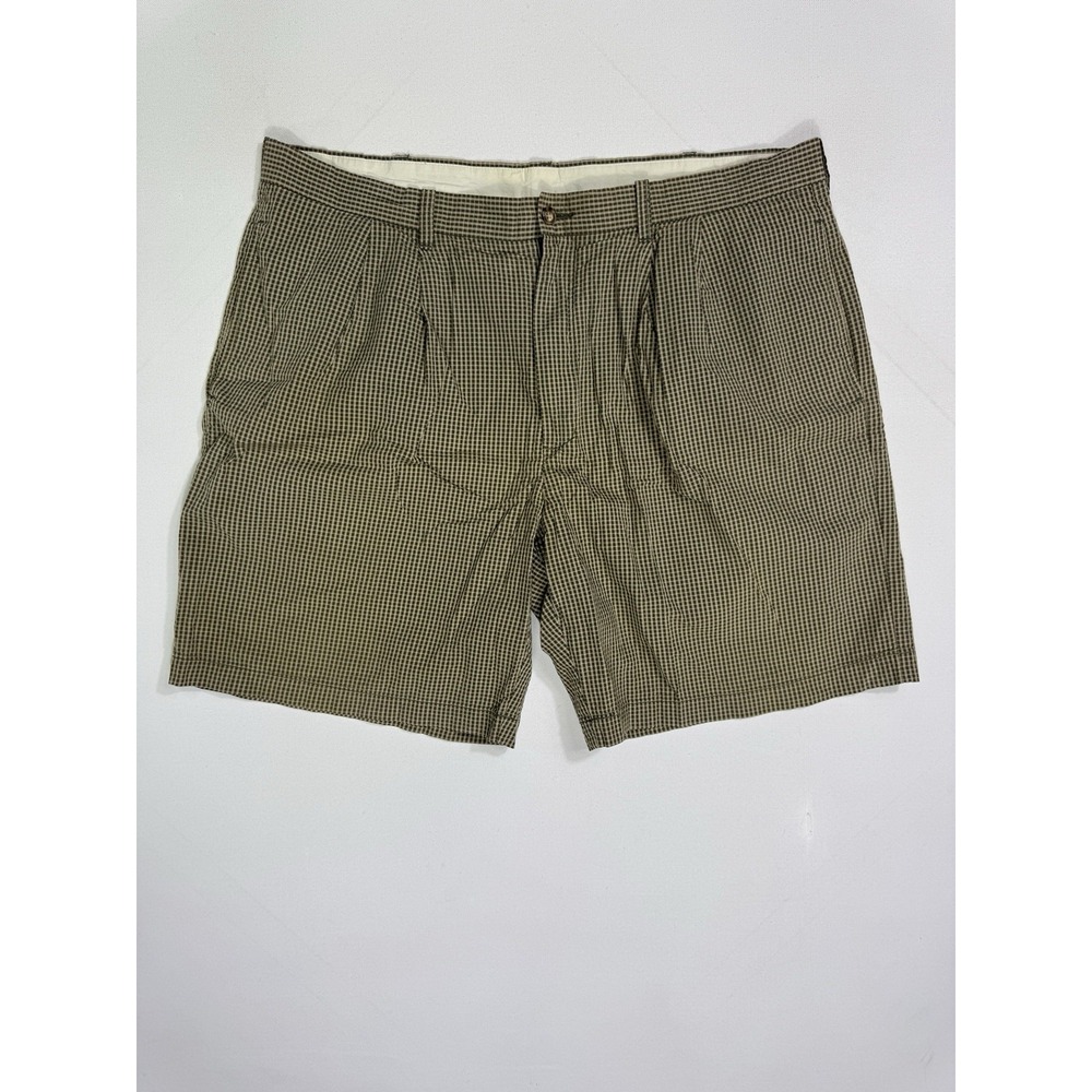 Brooks Brothers Men's 40x8 Brown Plaid Bermuda Shorts Summer Casual VTG